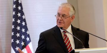 U\u002ES\u002E Secretary of State Rex Tillerson speaks during a joint news conference with Canadian Foreign Minister Chrystia Freeland and Mexican Foreign Minister Luis Videgaray in Mexico City, Mexico February 2, 2018\u002E REUTERS/Henry Romero