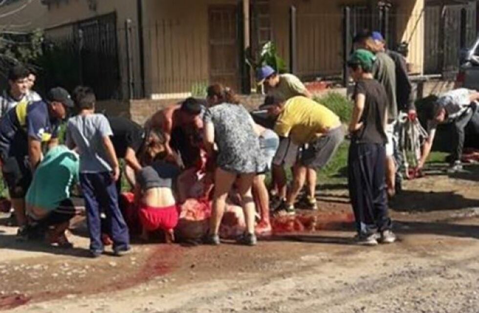 Volcó un camión con ganado y los vecinos carnearon a una vaca