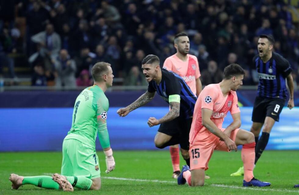 Champions League: con un gol de Icardi, el Inter se lo empató sobre la hora a un Barcelona sin Messi