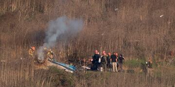 Una cámara de seguridad captó los últimos sonidos emitidos por el helicóptero de Kobe Bryant (Foto: Mark RALSTON/AFP)