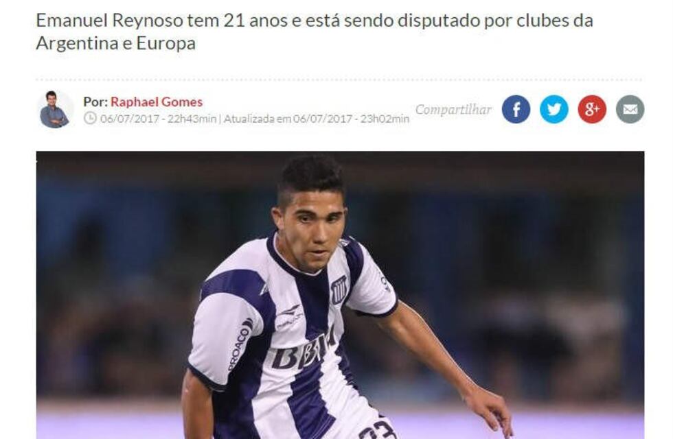 El presidente del Inter de Brasil llega para negociar con Talleres