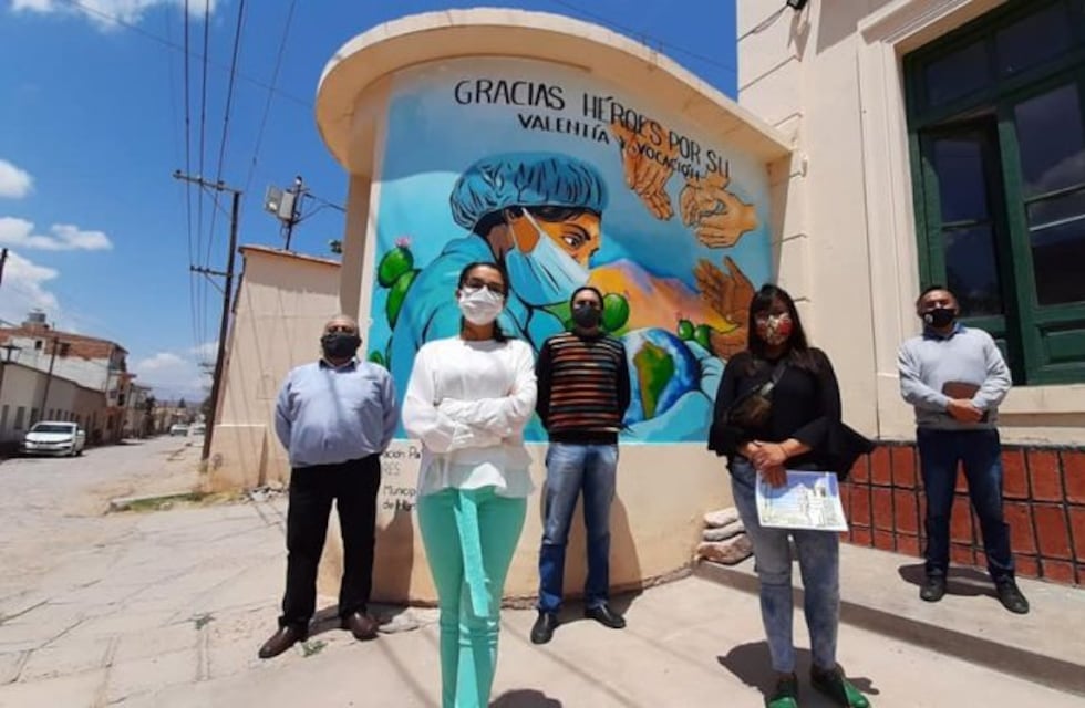 En Humahuaca, un mural rinde homenaje a los trabajadores de la salud