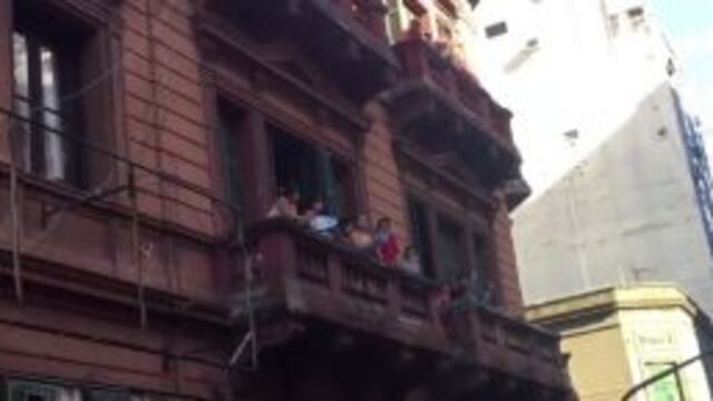 Desalojo en Talcahuano y Corrientes