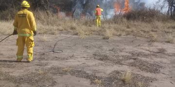 Falda del Carmen: se incendió una hectarea con bosque autóctono\u002E