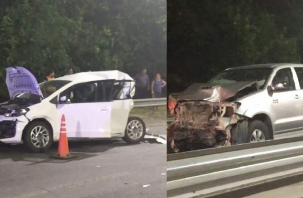 En plena avenida un auto frenó de golpe y provocó un choque en cadena
