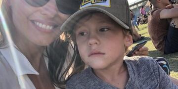 Pampita junto a su novio y sus hijos en el Lollapalooza (Instagram)