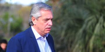 Argentinian opposition presidential pre-candidate Alberto Fernandez (R) is pictured after a meeting with Uruguay's former President Jose Mujica at his farm in Rincon del Cerro, Montevideo on May 31, 2019\u002E - Fernandez is visiting Uruguay as part of his presidential political campaign and will also meet with Parlasur members\u002E (Photo by DANTE FERNANDEZ / AFP)