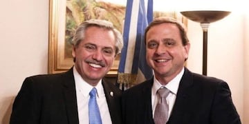 Alberto Fernández con el senador nacional por Jujuy Guillermo Snopek