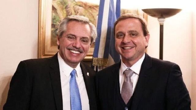 Alberto Fernández con el senador nacional por Jujuy Guillermo Snopek