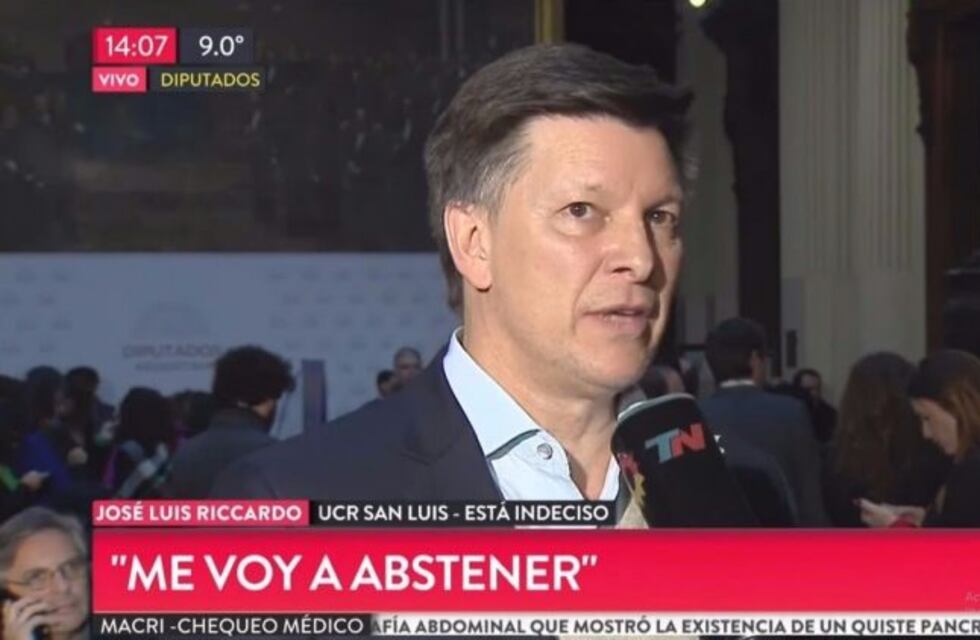 José Riccardo: "me voy a abstener a la hora de votar el dictamen"