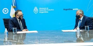 El gobernador Morales con el Ministro de Desarrollo Productivo de la Nación