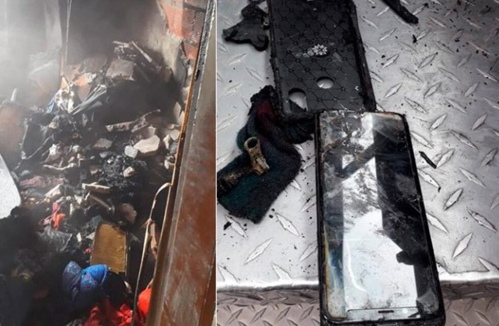 Cargó su celular, la batería explotó y le incendió el departamento