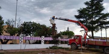 El colegio en Holmberg donde cayó un rayo y destruyó un pino en pleno dictado de clases\u002E (Telediario Digital)