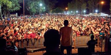 Facu Gutierrez en su presentacion en Arroyito