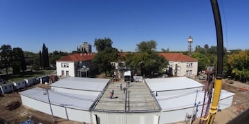 Obras contra el coronavirus: a fin de mes estará listo el hospital modular de Baigorria (Gobierno de Santa Fe)