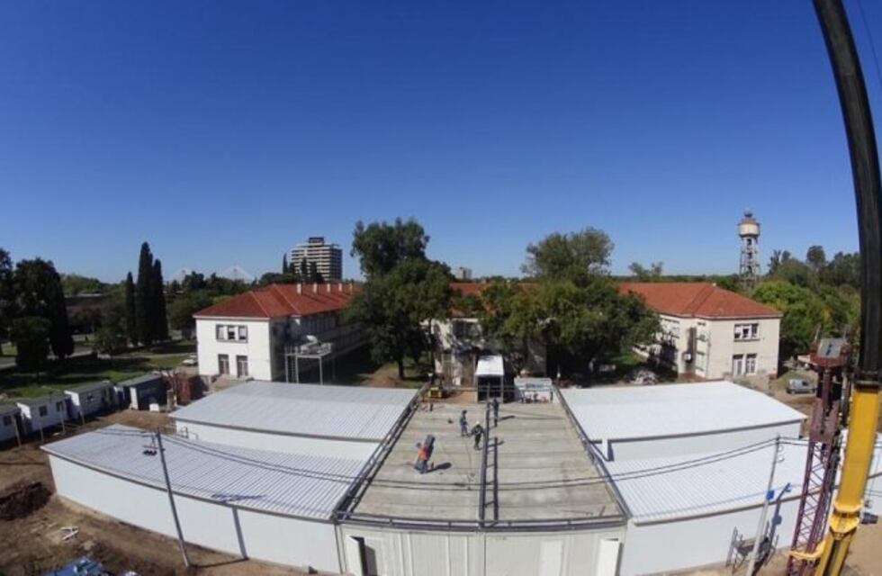 Obras contra el coronavirus: a fin de mes estará listo el hospital modular de Baigorria