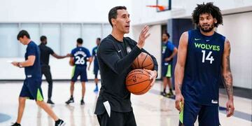 Pablo Prigioni, entrenador de Minnesota Timberwolves en la Liga de Verano\u002E