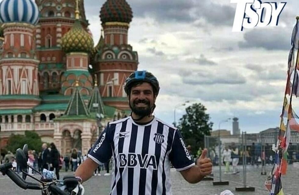 El hincha de Talleres que llegó a Moscú en bicicleta para el Mundial