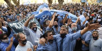 El sindicato sigue firme en su postura original luego de la marcha del último jueves\u002E (Juan José García)