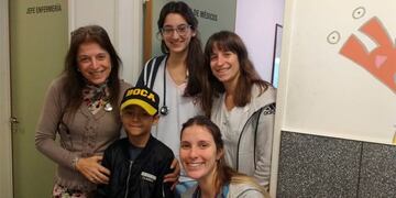 Benjamín Biñale recibió el alta y su familia se mostró muy feliz