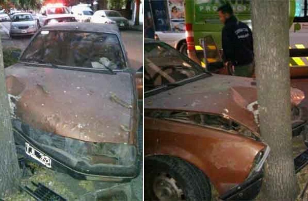 Un hombre fue hospitalizado tras chocar de lleno contra un árbol