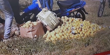 Camión volcó sobre Circunvalación este jueves\u002E (El Tres)