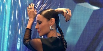 Vestido con transparencias de Pampita