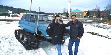 Video: un hombre convirtió su Renault 12 en un auto para la nieve