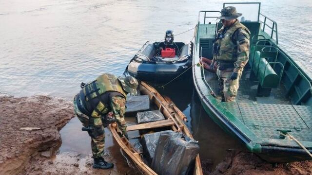 Contrabando de cigarrillos\u002E Una de las embarcaciones detenidas por Prefectura con material de contrabando\u002E (Prefectura)