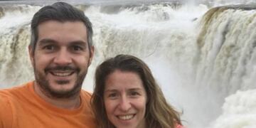 Marcos Peña con su esposa