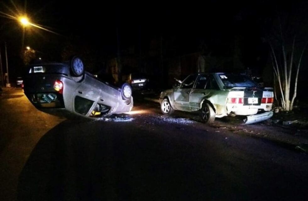 Vuelco en el barrio Nueva Bahía Blanca