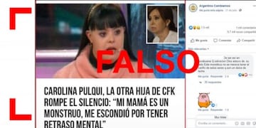 Es falso que CFK tiene una hija escondida con síndrome de down