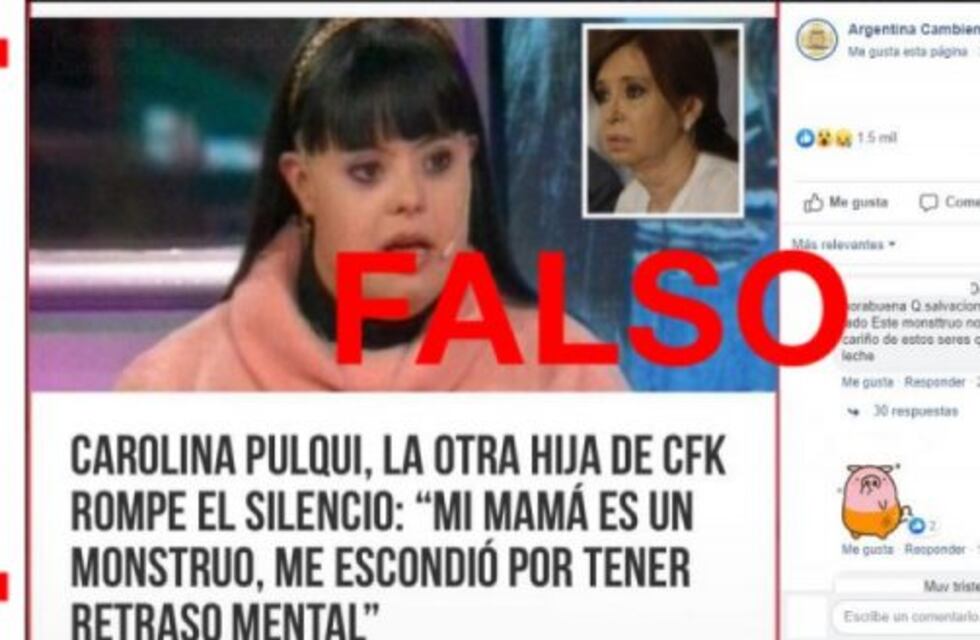Es falso que CFK tiene una hija escondida con síndrome de down