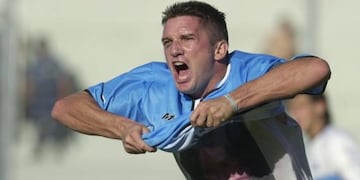El Luifa gol. Un par de goles a Talleres le dieron idolatría a Luis Fabián Artime en Belgrano. Hoy, presidente del club (La Voz archivo).
