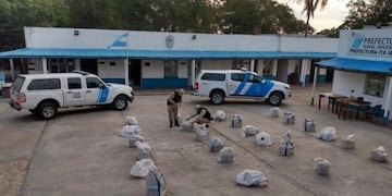 Cargamento encontrado por Prefectura en una isla frente a Itá Ibaté\u002E