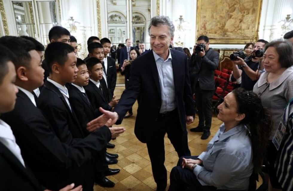Macri saludó a los niños tailandeses que estuvieron atrapados en una caverna