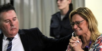 DYN21, MORON, 20/09/2017, EN EL TRIBUNAL ORAL CRIMINAL N° 3 DE MORÓN CONDENÓ POR UNANIMIDAD A HUGO BERMÚDEZ, Y A LEONARDO JARA, A PRISIÓN PERPETUA POR EL SECUESTRO Y POSTERIOR ASESINATO DE CANDELA RODRIGUEZ\u002E FOTO:DYN/EZEQUIEL PONTORIERO\u002E buenos aires moron Carola Labrador fallo por el crimen niña de 11 años secuestrada y asesinada en 2011 en Hurlingham condena a los dos acusados