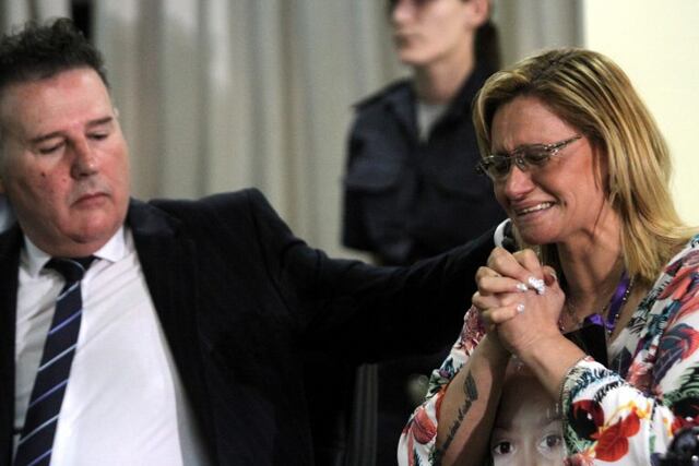 DYN21, MORON, 20/09/2017, EN EL TRIBUNAL ORAL CRIMINAL N° 3 DE MORÓN CONDENÓ POR UNANIMIDAD A HUGO BERMÚDEZ, Y A LEONARDO JARA, A PRISIÓN PERPETUA POR EL SECUESTRO Y POSTERIOR ASESINATO DE CANDELA RODRIGUEZ\u002E FOTO:DYN/EZEQUIEL PONTORIERO\u002E buenos aires moron Carola Labrador fallo por el crimen niña de 11 años secuestrada y asesinada en 2011 en Hurlingham condena a los dos acusados