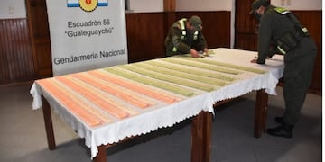 Secuestran dinero en RN Nº14 - Crédito: Gendarmería Nacional Gualeguaychú