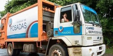 Recolección de residuos en Posadas