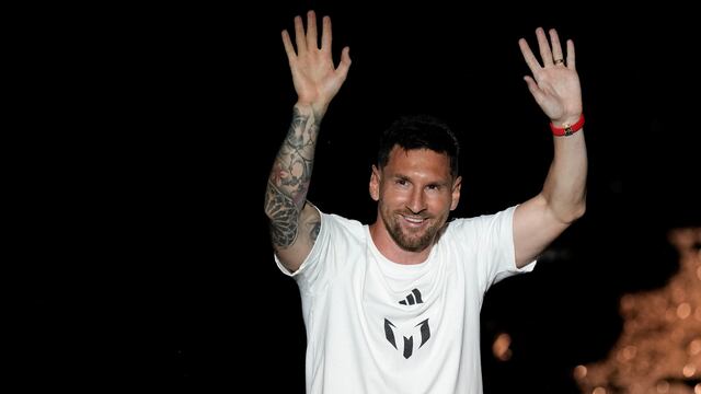 Lionel Messi presentado en Inter Miami. (AP)