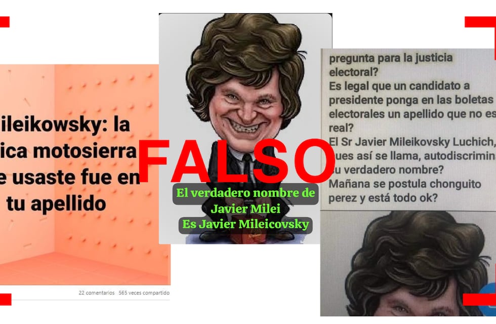 Es falso que Javier Milei se apellida en realidad “Mileikowsky”