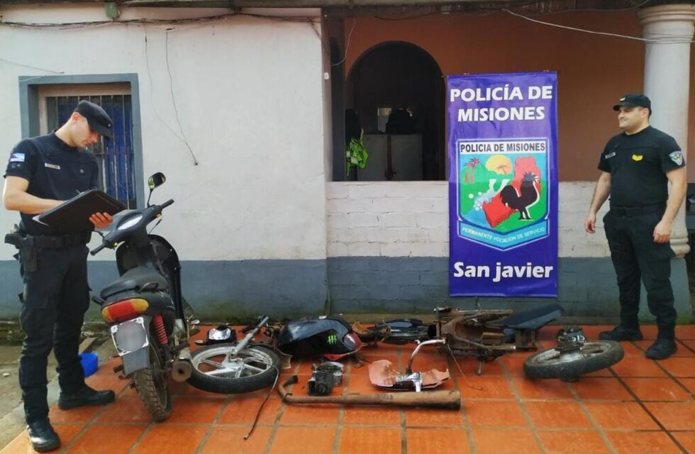 San Javier: recuperan motocicleta robada y motopartes