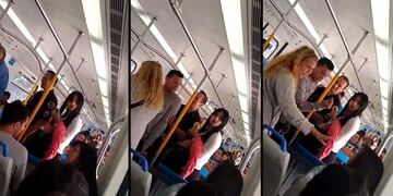 Pelea en el tren Sarmiento