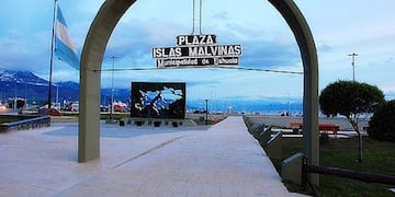 Plaza Islas Malvinas en Ushuaia