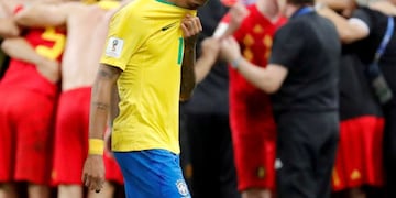 FILE PHOTO: Brazil's Neymar after World Cup loss to Belgium at Kazan Arena, Kazan, Russia - July 6, 2018 REUTERS/Toru Hanai/File Photo