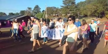 La marcha se extendió por alrededor de dos kilómetros\u002E