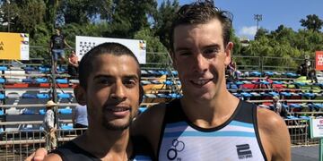 Luciano Taccone, medalla de plata en el triatlón\u002E