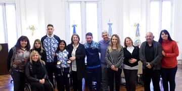 Mónica Fein recibió a deportistas parapanamericanos tras su destacada participación en Lima\u002E (Prensa)