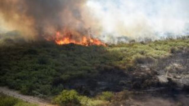 desastre natural desastres naturales rnrnAerial view of a wildfire in La Adela, La Pampa province, Argentine on January 05, 2016. rnFirefighters in Argentina are struggling to control a series of wildfires that have devastated nearly one million hectares